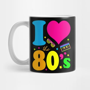 I love The 80'S 80's 90's costume Party Tee Mug